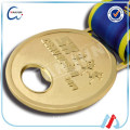 2016 boa conduta 5k ouro medalha garrafa opener medalha